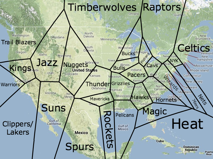Voronoi state boundaries